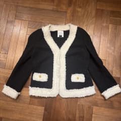 edward achour paris　ツイード　ジャケット　ノーカラーのサムネイル