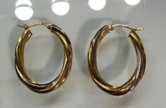 ゴールドフープピアス　両耳のサムネイル
