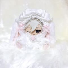 おすわりぬい服　ぬいふく　ちびぐるみ　きぐるみ　量産型 白　ピンク　うさぎのサムネイル