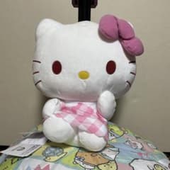 ハローキティLLぬいぐるみ ピンクチェックVer.