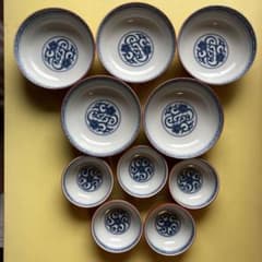 南風関　中皿　小皿　　5客ずつのサムネイル