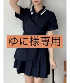 【ゆに様専用】dazzlin ポロライクプリーツミニワンピースのサムネイル