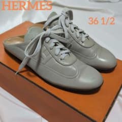 HERMES クイックレザーサンダル くすみグリーン 36 1/2 | Mercari