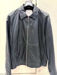 と*ろ様 CK CALVIN KLEIN レザージャケット L ブラック Lamのサムネイル