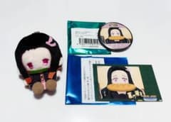 竈門禰豆子 キメツ学園 缶バッジ チェキ風ブロマイド プラッシュマスコットのサムネイル