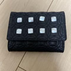 サボイ　SAVOY 新品　ストーン財布　黒　二つ折り　財布のサムネイル
