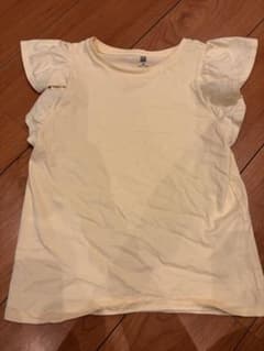 UNIQLO キッズ フリルスリーブTシャツ 140のサムネイル