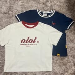 oioi ロマンティッククラウン韓国ブランド半袖クロップド丈Tシャツセットのサムネイル
