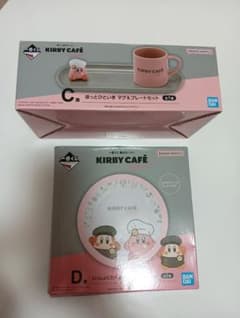 -번 복권 KIRBY CAFÉ 머그＆플레이트 세트