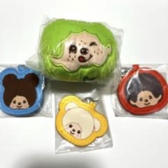 モンチッチ レザー調キーホルダー3点 ＆ フェイスぬいぐるみ1点 計4点セットのサムネイル