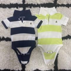 ✨未使用✨試着のみ✨baby GAP✨100%コットン✨半袖ロンパース2枚セットのサムネイル