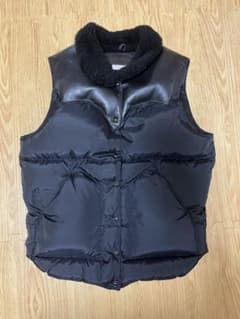 Rocky mountainファー付きレザー襟 ダウンベスト | Shop at Mercari