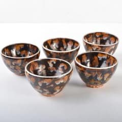 中国 吉州窯 玳玻天目 煎茶碗 五客 F R5571 - メルカリ