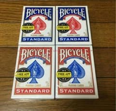 新品◆◇未開封◇赤2個青2個◇バイシクル トランプ マジシャン トランプのサムネイル