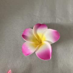 プルメリア 花モチーフ ヘアクリップのサムネイル