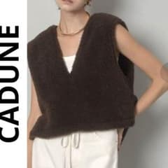 CADUNE カデュネ　ふわふわトップス　ブラックM CADUNE(カデュネ)の「ふわふわトップス」 - PARTE