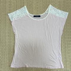Ciaopanic レース切り替え 半袖Tシャツ ピンクのサムネイル
