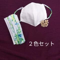 Tシャツヤーン✢グリーン&ブルー花柄✢２色セットで約10mのサムネイル