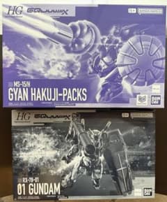 HG 1/144 ギャン(ハクジ装備) & 01ガンダム 2種セットのサムネイル