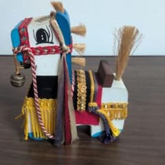 美品】チャグチャグ馬コ 木彫り 置物 岩手 郷土玩具 民芸品 縁起物