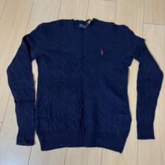【使用少】Polo Ralph Lauren ケーブルニット カシミヤ セーターのサムネイル