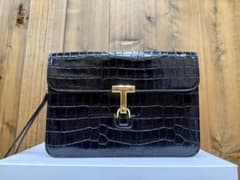 TOM FORD トムフォード　クラッチバッグ　クロコダイル型押しのサムネイル