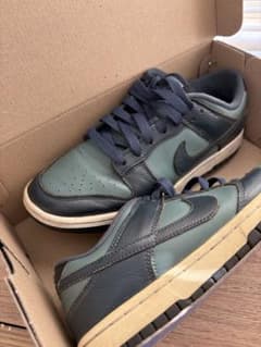 値下げ致しました(т т) NIKE DUNK LOW ネイビー グリーンのサムネイル
