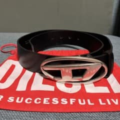DIESEL ブラックレザーベルトのサムネイル