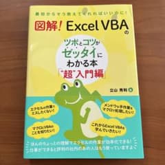 図解! Excel VBAのツボとコツがゼッタイにわかる本 "超"入門編のサムネイル