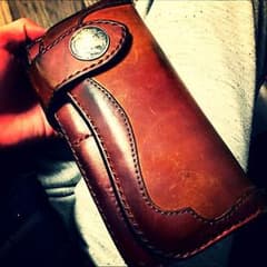 牛革 タンニン ハンドメイド ウォレットのサムネイル