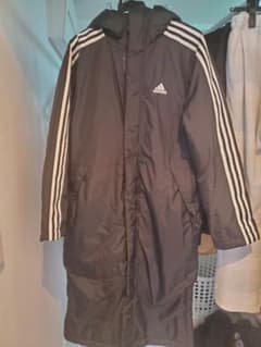 adidas ベンチコート 黒 ストライプのサムネイル