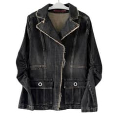 y2k 00s❤︎ グランジ ギミック ジャケット アウター 00s y2k 変形 ギミック デニムジャケット グランジ モード 個性派