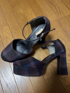 REDYAZEL チェック柄 ストラップ パンプス Mサイズのサムネイル