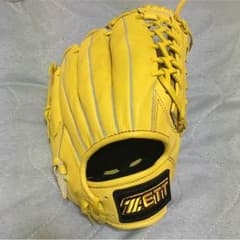 ZETT 大人用 軟式 グローブ 黄色のサムネイル