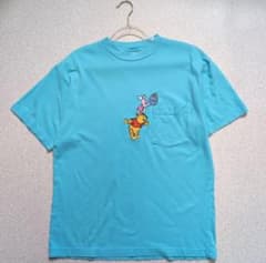 디즈니 Vintage Winnie the Pooh 자수 포켓 T 셔츠