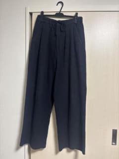 ANCELLM CUT STRIPE EASY SLACKS NAVY サイズ2のサムネイル