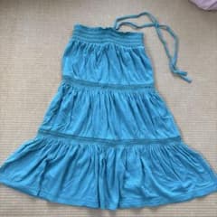 GapKids ターコイズ ブルー　チューブトップワンピース 120のサムネイル