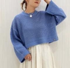 To b. by agnes b. 長袖　メッシュニット ブルーのサムネイル