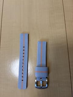 18mmナイロンストラップ グレー オレンジ　クイックリリースのサムネイル