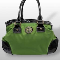 TORY BURCH 트리버치 토트백 그린 나일론 에나멜