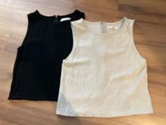 ナチュラルリネンスリーブレストップスのサムネイル