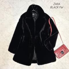 未使用級✨ ZARA ザラ フェイクファーコート S 黒 ふわふわ ジャケット 未使用級✨ ZARA ザラ フェイクファーコート S 黒 ふわふわ ジャケット