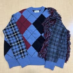 KIDILL×rurumu: アーガイルオーバーサイズニットのサムネイル