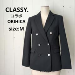 オリヒカ × CLASSY コラボ ダブル テーラード ジャケット ブラック M 