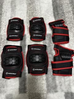 WIN.MAX プロテクターセット 子供用 ブラック レッドのサムネイル