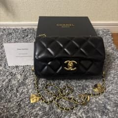 CHANEL キルティングショルダーバッグ ハートチェーン ノベルティー