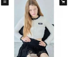 美品】epine label shaggy zip cardigan - メルカリ