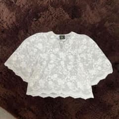 cardo fabrica all-over lace and all-over embroidered blouse, sheer
