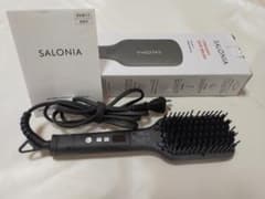 【美品】SALONIA サロニア ストレートヒートブラシ ワイド ブラックのサムネイル