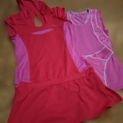 Reebok インナー、トップスセット S 赤・ピンク